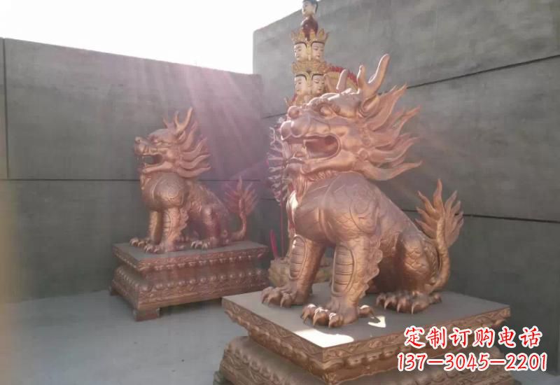 青海麒麟铸铜雕塑222