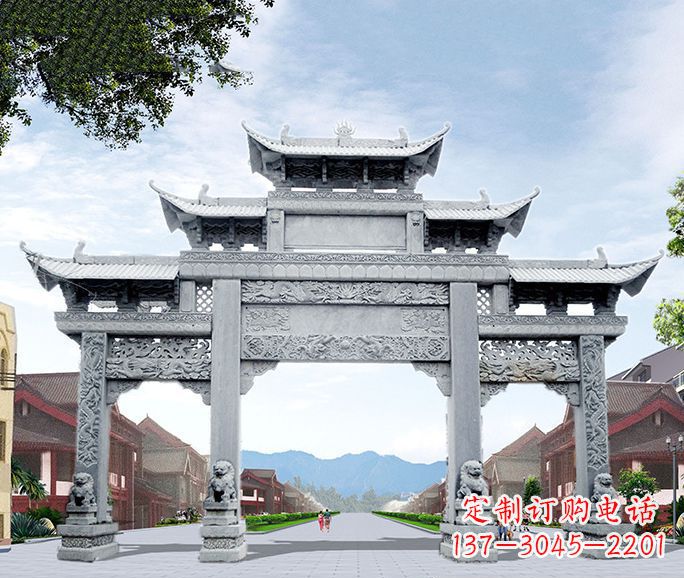 青海高品质牌坊石雕,为您量身定制