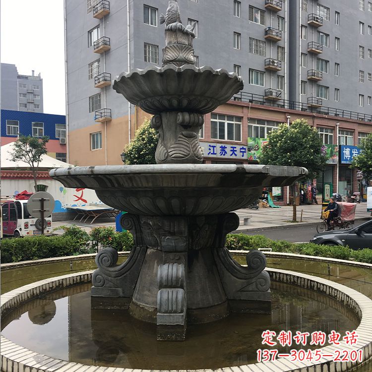 青海石材石雕喷泉:高品质的室外装饰艺术品