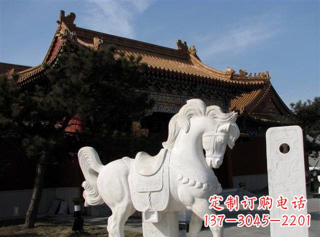 青海石雕小马