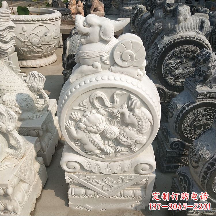 青海石门墩石雕
