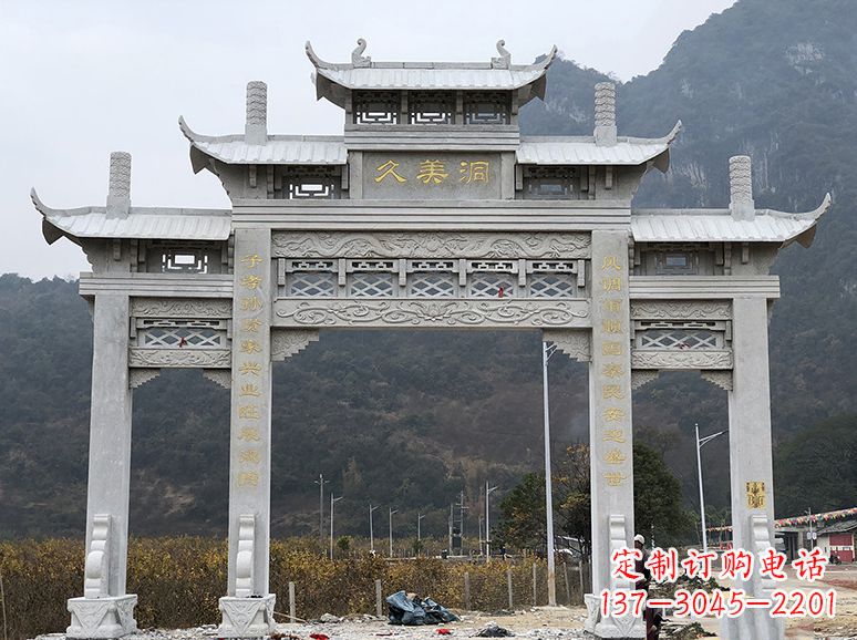 青海石牌坊 石雕