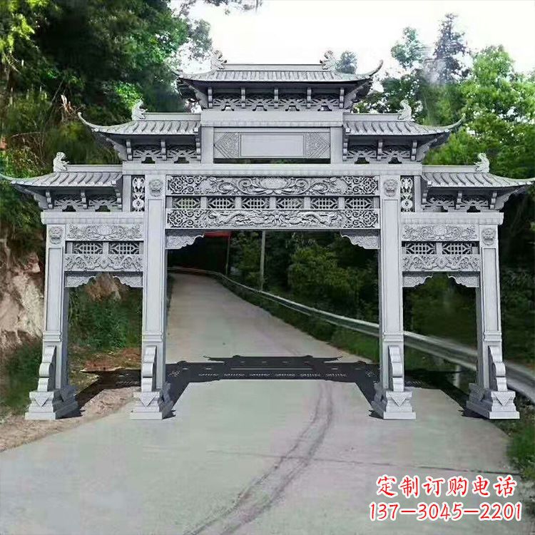 青海石牌楼青石牌坊