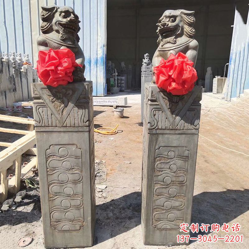 青海石狮子栓马桩