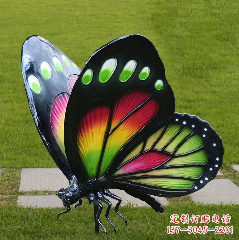 青海树脂仿真蝴蝶草坪动物昆虫雕塑