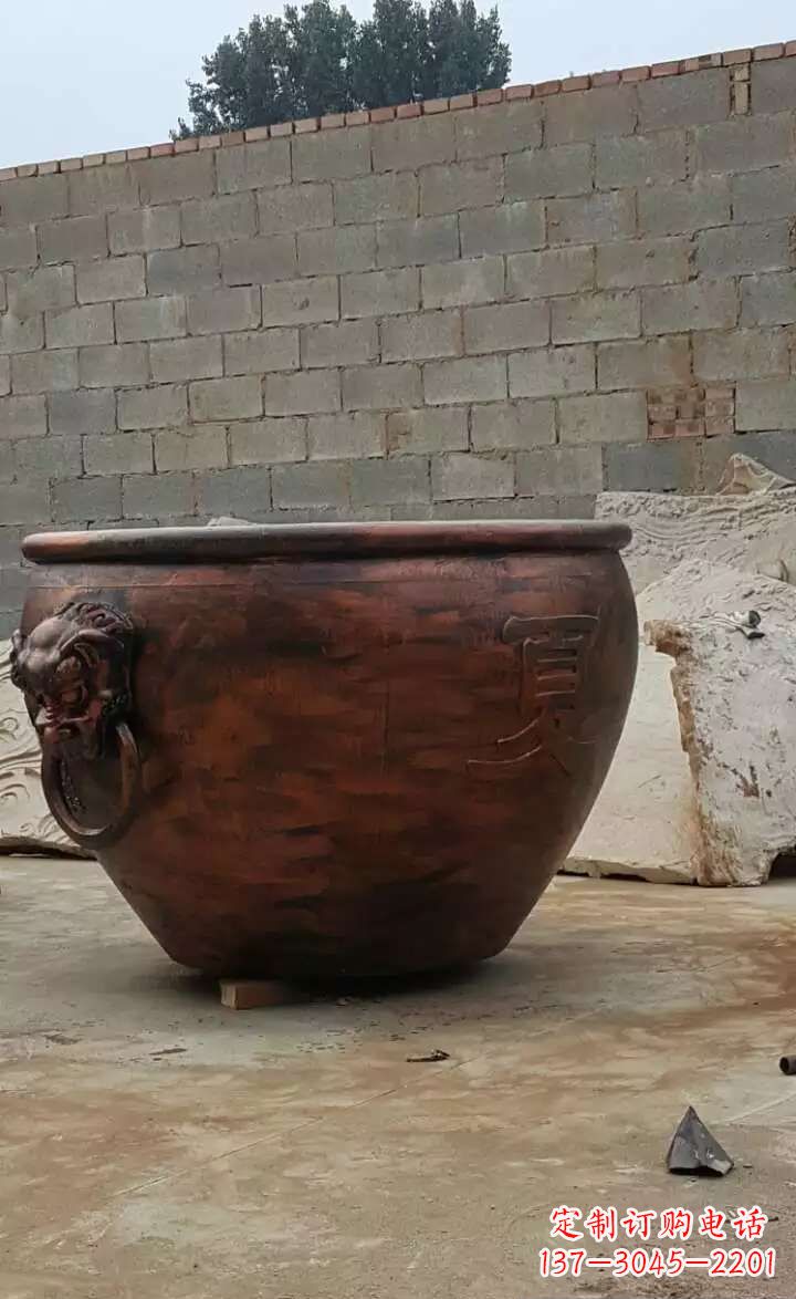 青海水缸铜雕