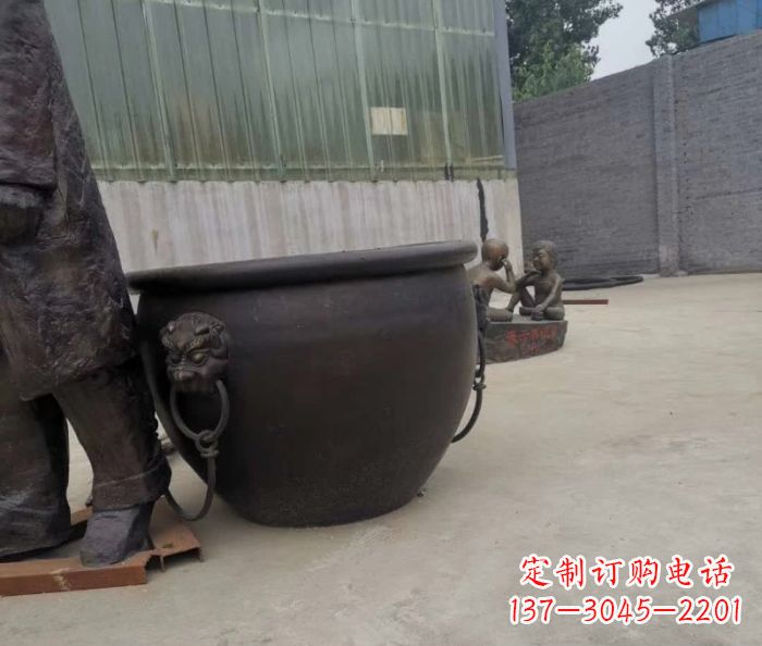 青海水缸铜雕塑 (2)