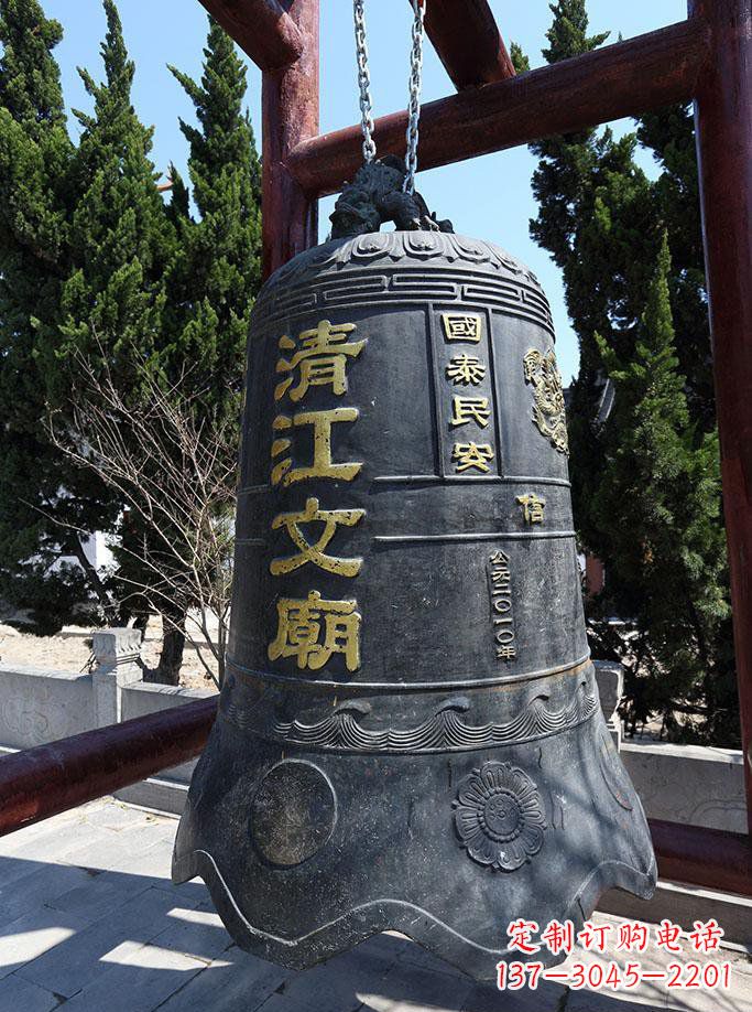 青海寺庙铜钟雕塑 (5)