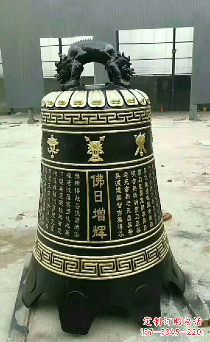 青海寺庙铜钟雕塑 (6)