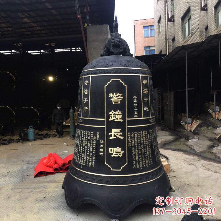 青海寺庙铜钟雕塑