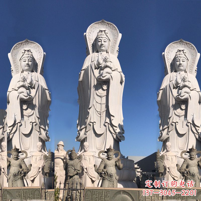 青海送子观音大型石雕塑