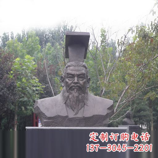 青海隋朝开国皇帝隋文帝杨坚石雕头像