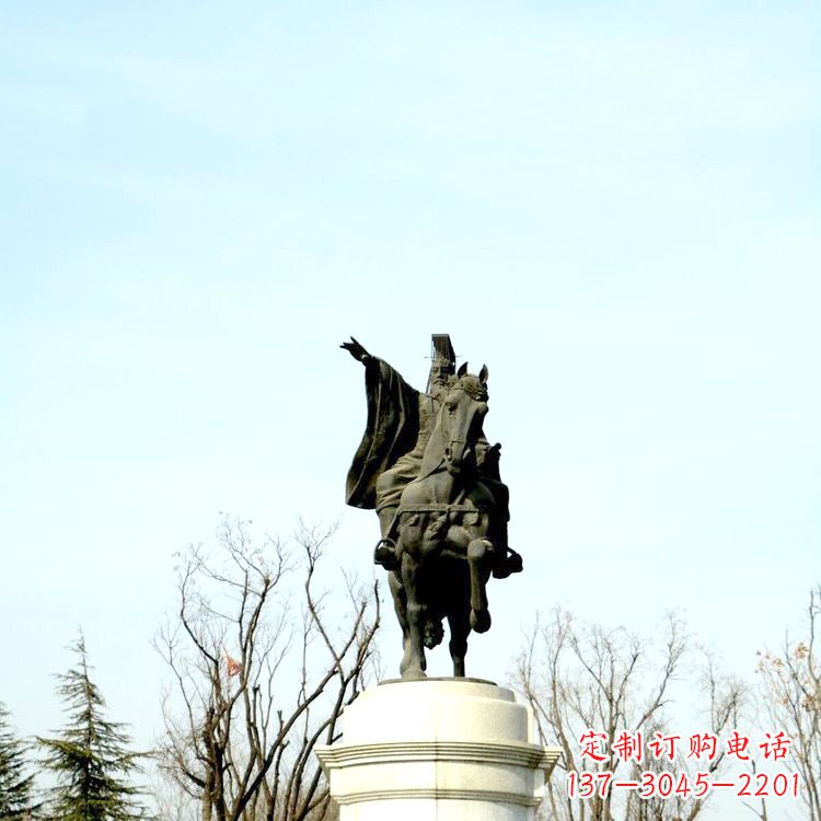 青海隋文帝杨坚铜雕塑像