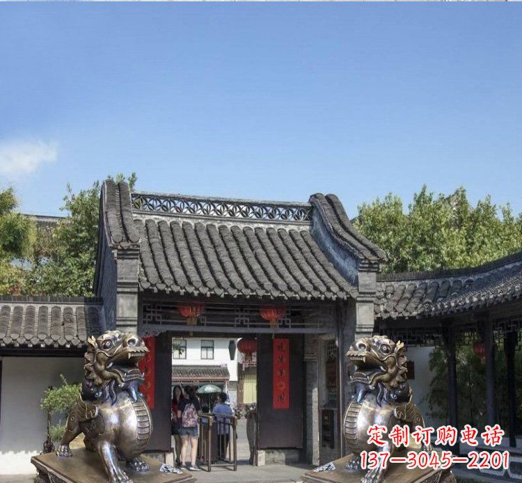 青海铜雕北京狮子庭院动物雕塑
