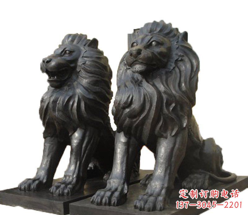 青海铜雕古代神兽狮子雕塑