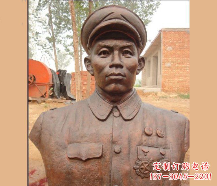 青海铜雕广场军人胸像雕塑