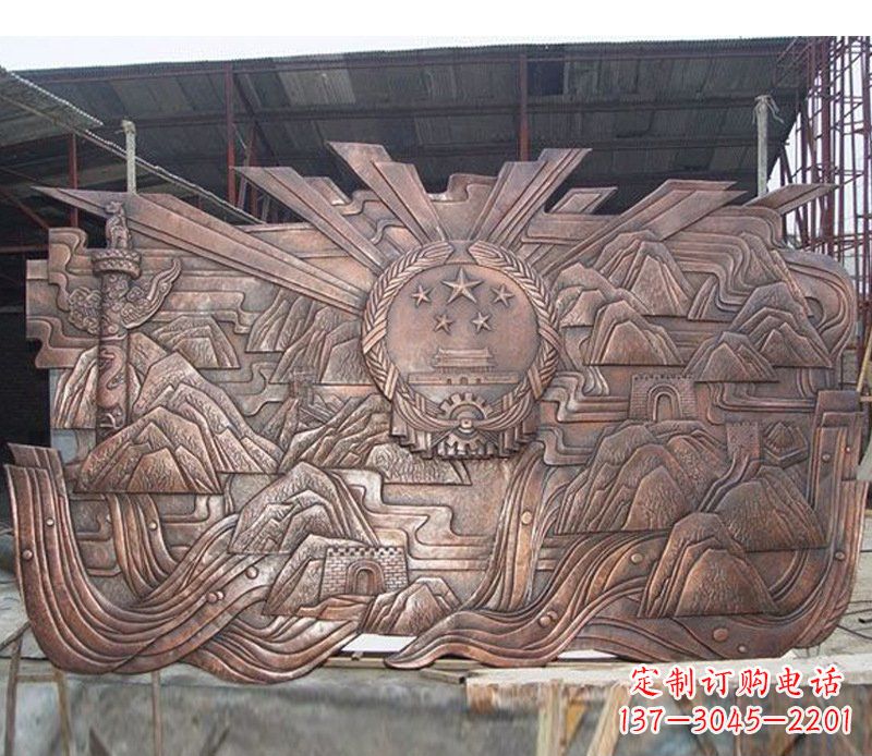 青海铜雕广场军人壁画雕塑摆件