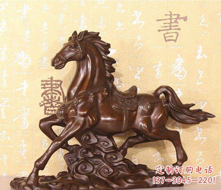青海铜雕户外园林动物马雕塑