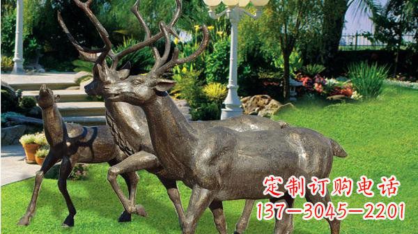 青海铜雕鹿公园动物雕塑