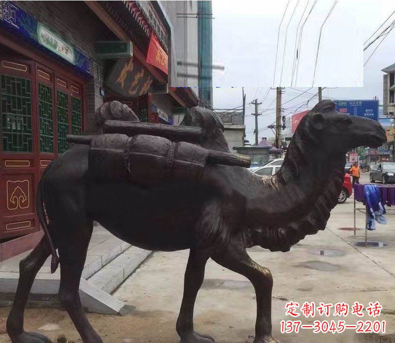 青海铜雕骆驼公园动物雕塑