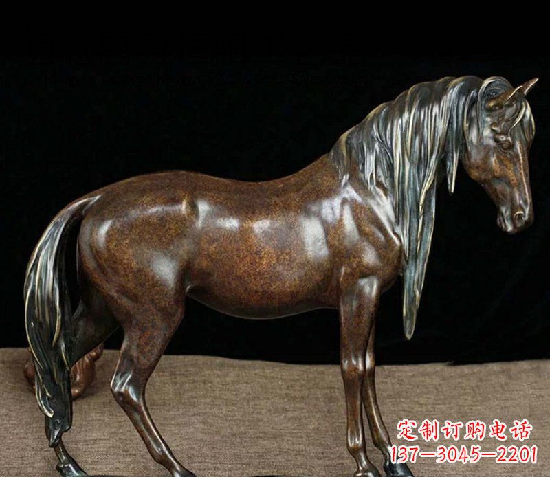 青海铜雕马公园动物摆件