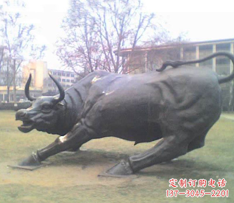 青海铜雕牛广场动物景观摆件 (2)