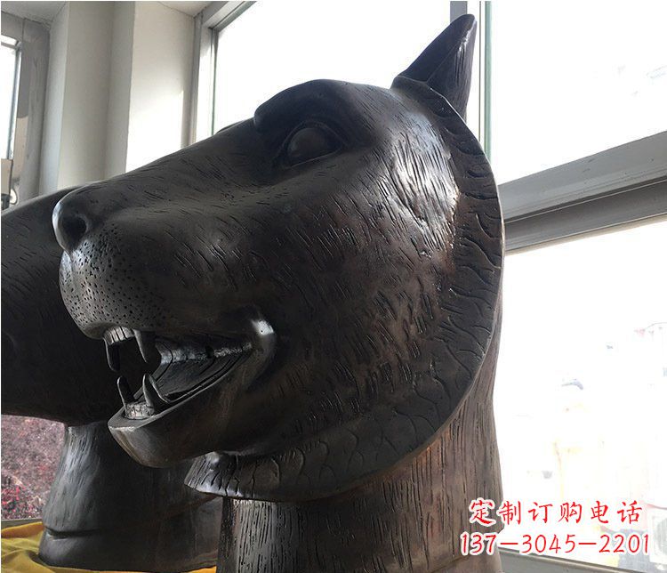 青海铜雕生肖动物头像雕塑摆件