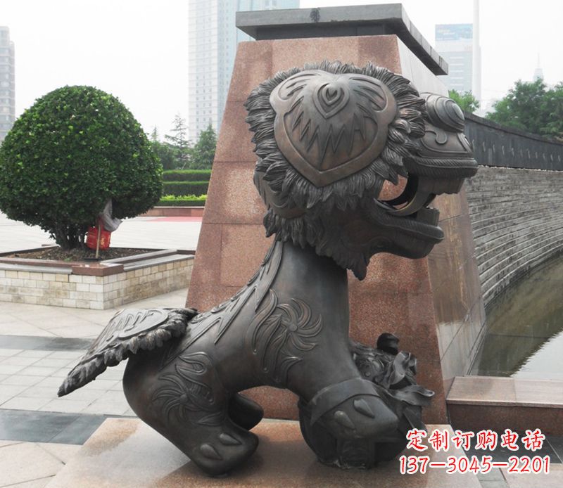 青海铜雕狮子