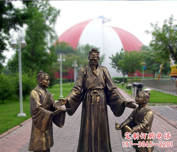 青海铜雕园林孔融让梨