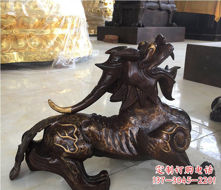 青海铜雕招财辟邪貔貅雕塑摆件