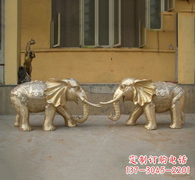 青海铜雕招财小象