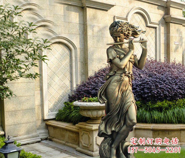 青海西方女人别墅景观铜雕塑