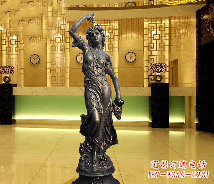 青海西方女人别墅景观铜雕塑 (2)