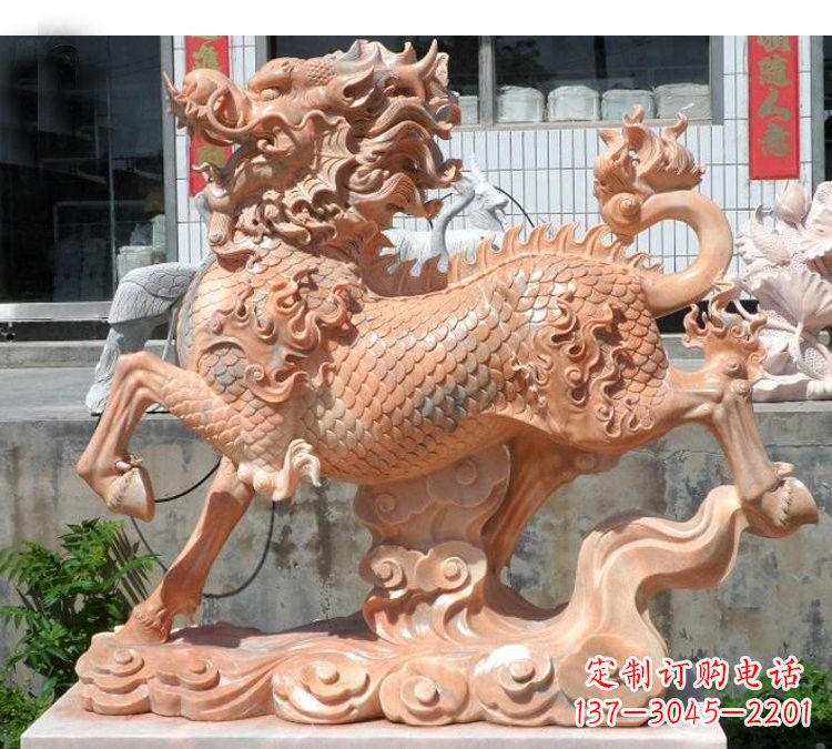 青海祥云麒麟石雕