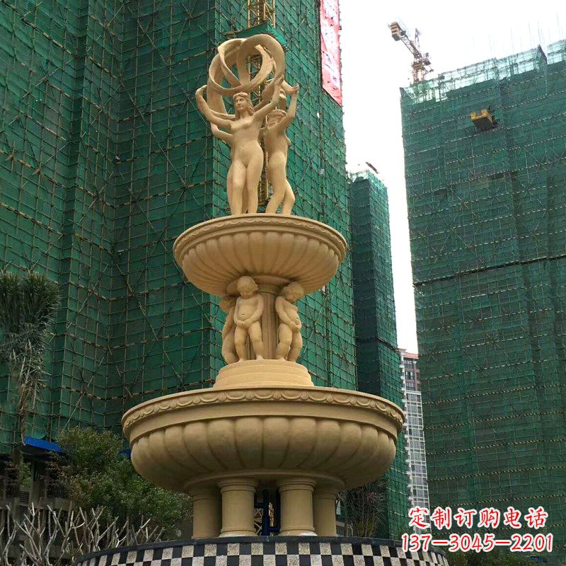 青海小区大型欧式人物景观喷泉