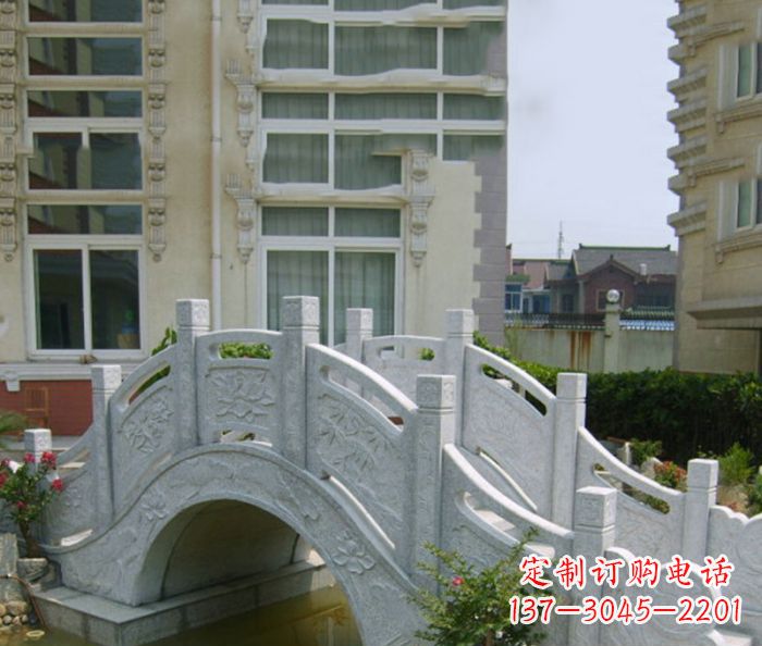 青海小区景观大理石拱桥 (2)