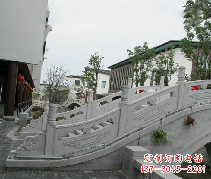 青海小区景观大理石拱桥