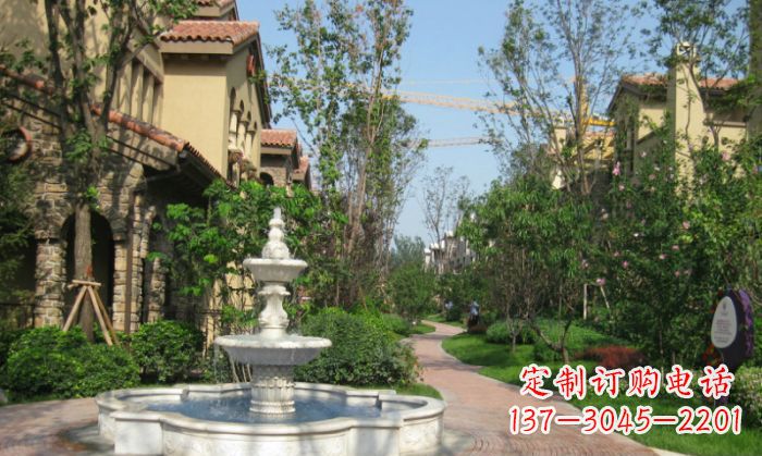 青海小区景观大理石喷泉石雕 (5)