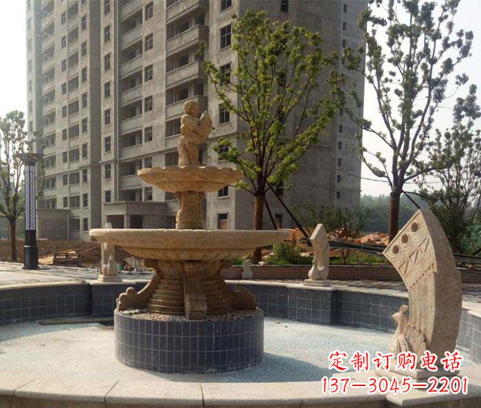 青海小区景观大型喷泉石雕