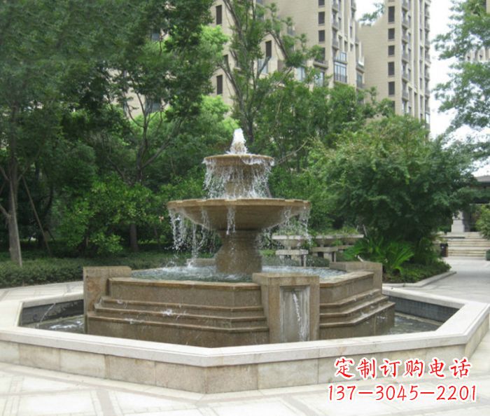 青海小区景观大型喷泉石雕 (7)
