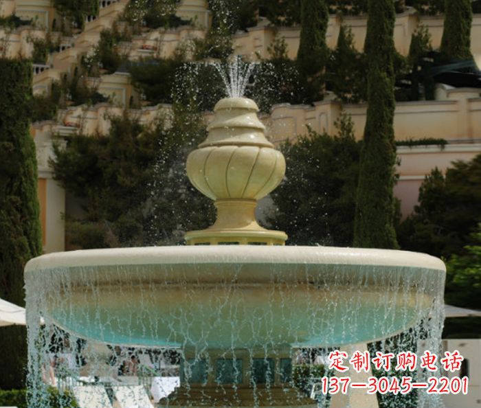青海小区景观多层喷泉石雕_2