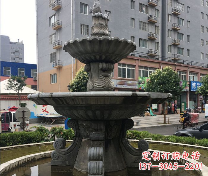 青海小区景观仿古喷泉石雕
