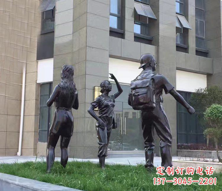 青海小区铜雕美女人物雕塑