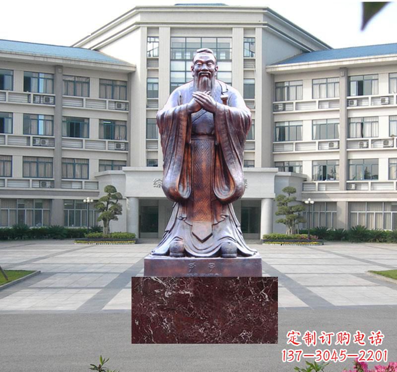 青海校园雕塑孔子 (2)