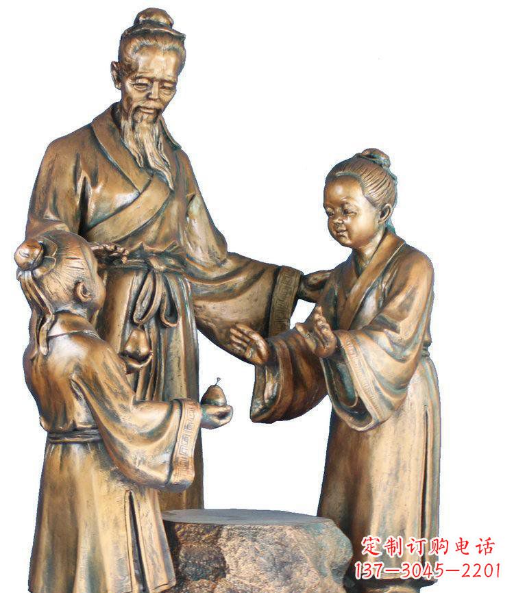 青海校园孔融让梨景观铜雕