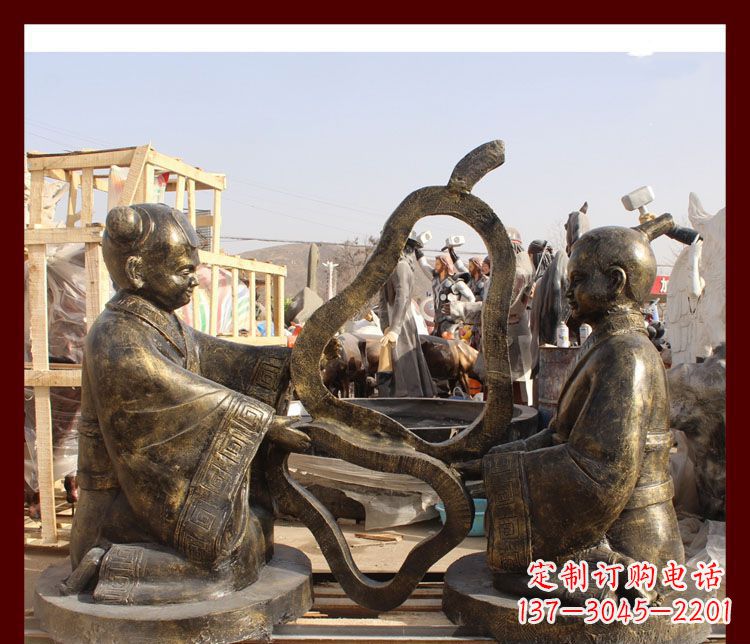 青海校园孔融让梨铜雕