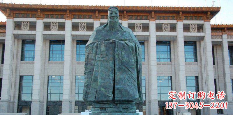 青海校园孔子景观铜雕