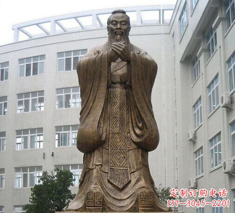青海校园孔子铜雕222