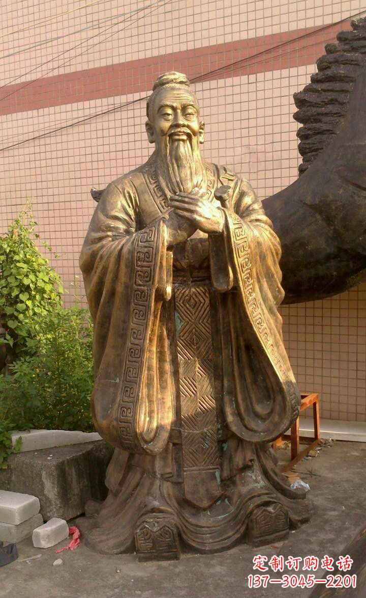 青海校园孔子像人物铜雕