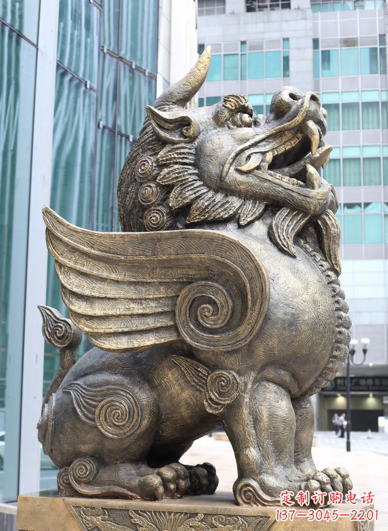 青海獬豸古代神兽铜雕
